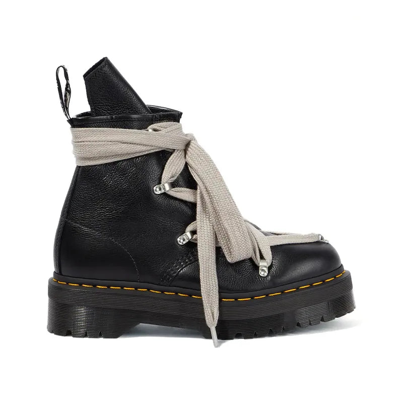 Dark punk thick soled genuine leather  boots