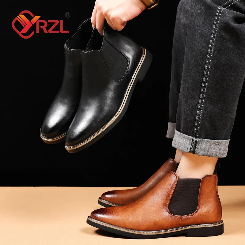 Men Boots Chelsea Leather Boots