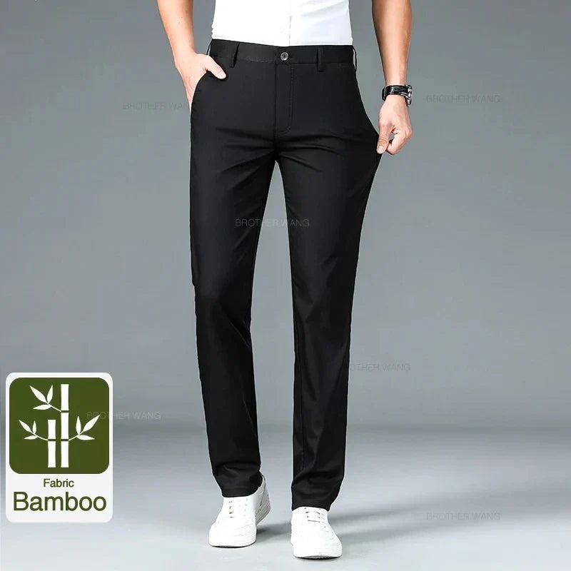 Straight Business Casual Pants Stylish Breathable Classic Trousers