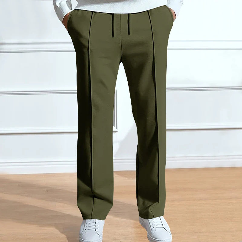 2024 Spring/Summer Hot Selling Men's Fashionable Casual Solid Color Pants Loose Tight Cord Straight Pants